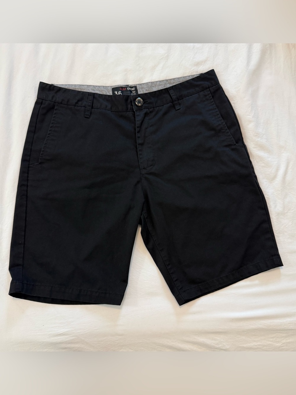 Blue Crown Men’s Size 36 Black Slim Chino Shorts